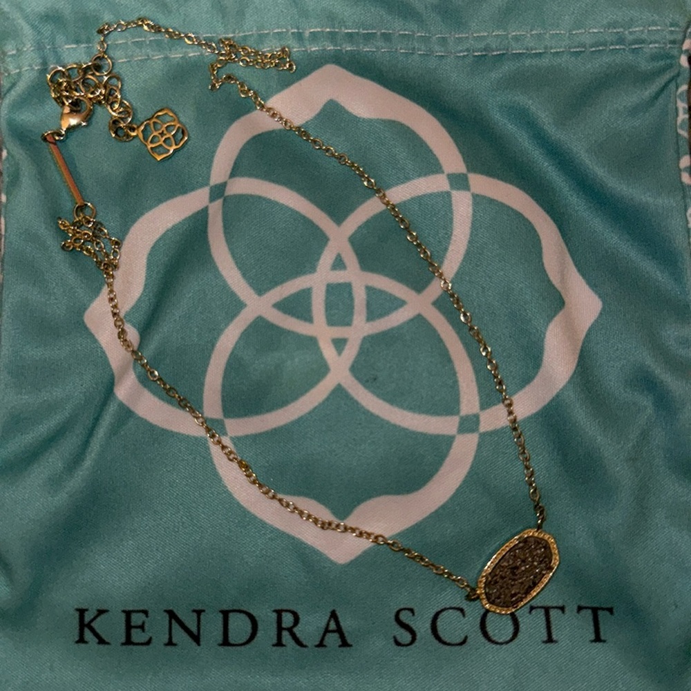 Kendra Scott Gray and Gold Necklace